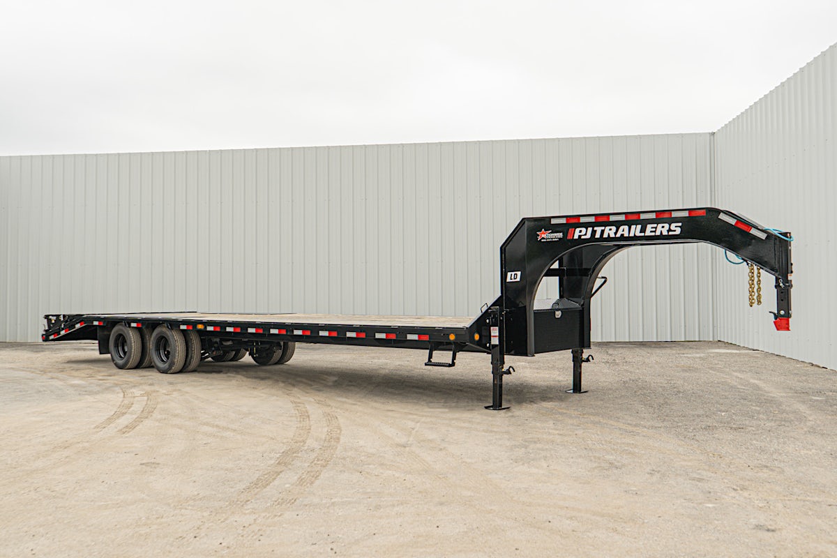 PJ Trailers 32'x102" Gooseneck Low Pro Flatbed Trailer w/ Duals (LD) - Stock #88697 - Image 4 of 28 PJ Trailers 32'x102" Gooseneck Low Pro Flatbed Trailer w/ Duals (LD) - Stock #88697 - Image 4 of 28