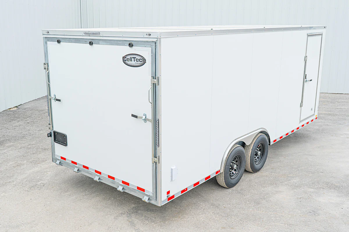 CellTech 8.5'x20' All-Steel Enclosed Cargo Trailer w/ Rear Ramp Door (C2) - Stock #88732 - Image 7 of 12 CellTech 8.5'x20' All-Steel Enclosed Cargo Trailer w/ Rear Ramp Door (C2) - Stock #88732 - Image 7 of 12