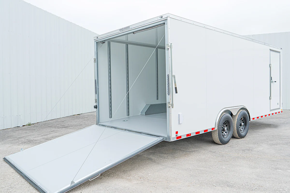 CellTech 8.5'x20' All-Steel Enclosed Cargo Trailer w/ Rear Ramp Door (C2) - Stock #88732 - Image 9 of 12 CellTech 8.5'x20' All-Steel Enclosed Cargo Trailer w/ Rear Ramp Door (C2) - Stock #88732 - Image 9 of 12