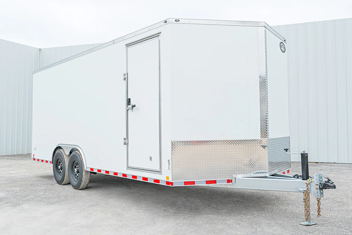 CellTech 8.5'x20' All-Steel Enclosed Cargo Trailer w/ Rear Ramp Door (C2) - Stock #88732 - Image 2 of 12 CellTech 8.5'x20' All-Steel Enclosed Cargo Trailer w/ Rear Ramp Door (C2) - Stock #88732 - Image 2 of 12