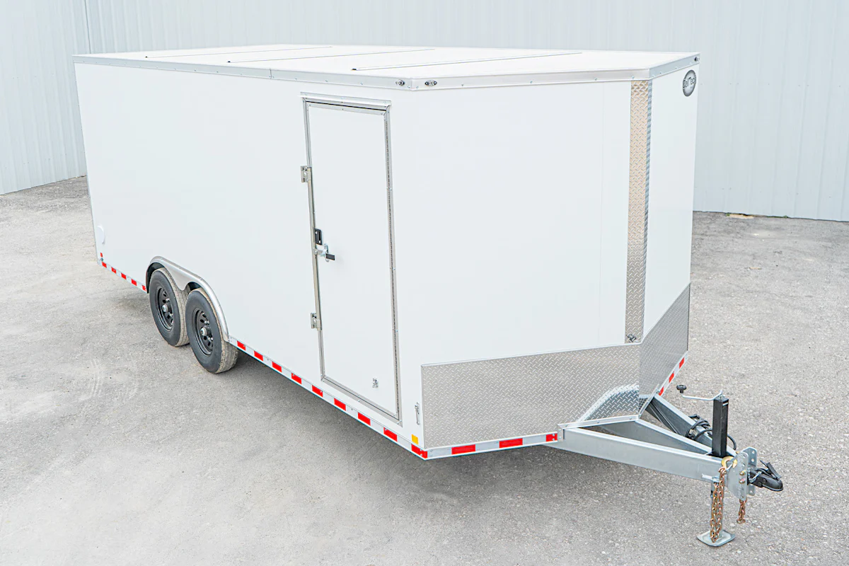 CellTech 8.5'x20' All-Steel Enclosed Cargo Trailer w/ Rear Ramp Door (C2) - Stock #88732 - Image 4 of 12 CellTech 8.5'x20' All-Steel Enclosed Cargo Trailer w/ Rear Ramp Door (C2) - Stock #88732 - Image 4 of 12
