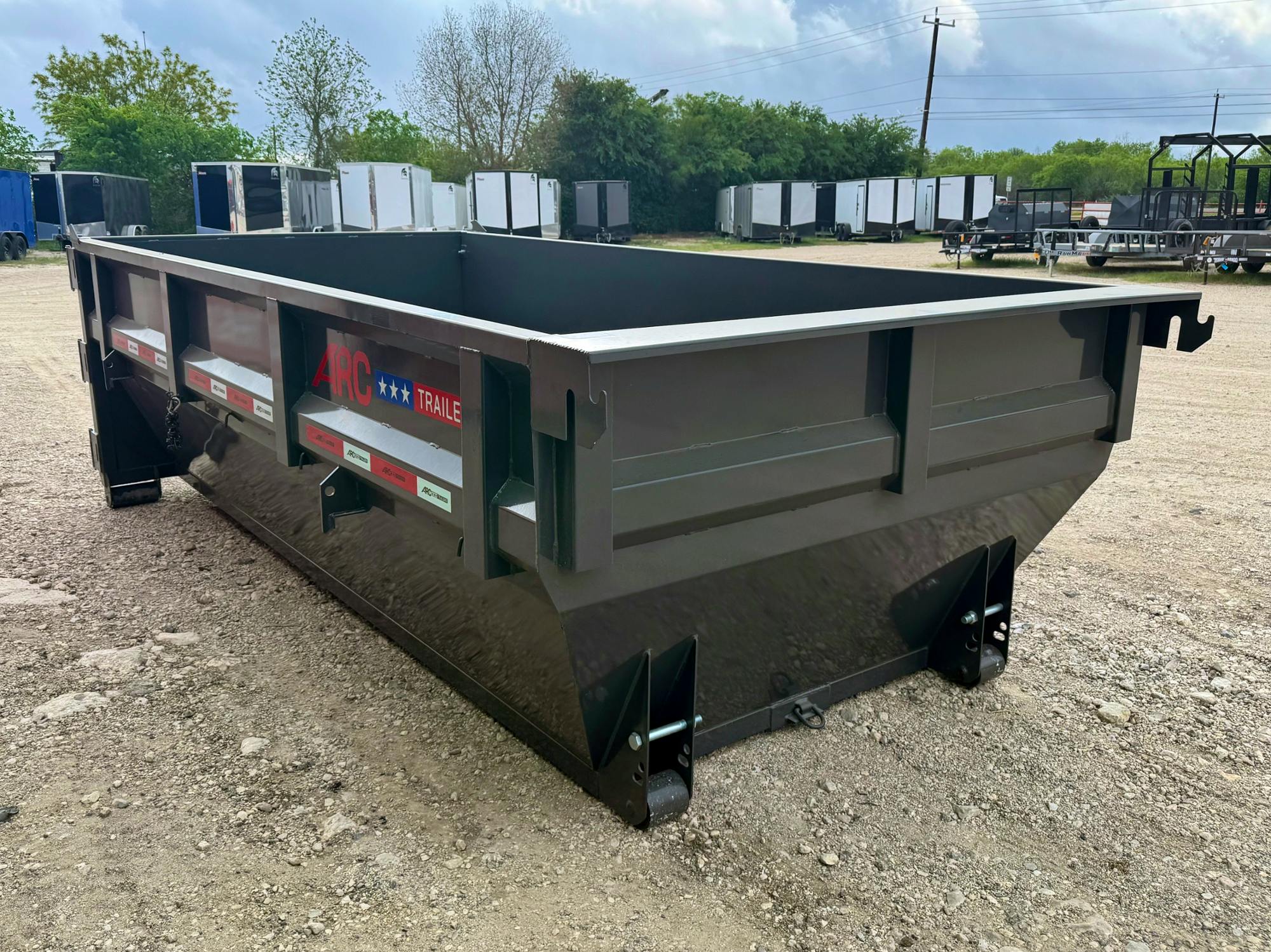 ARC Trailers 14' 14YD Steel Dumpster Bin w/ 4' Sides