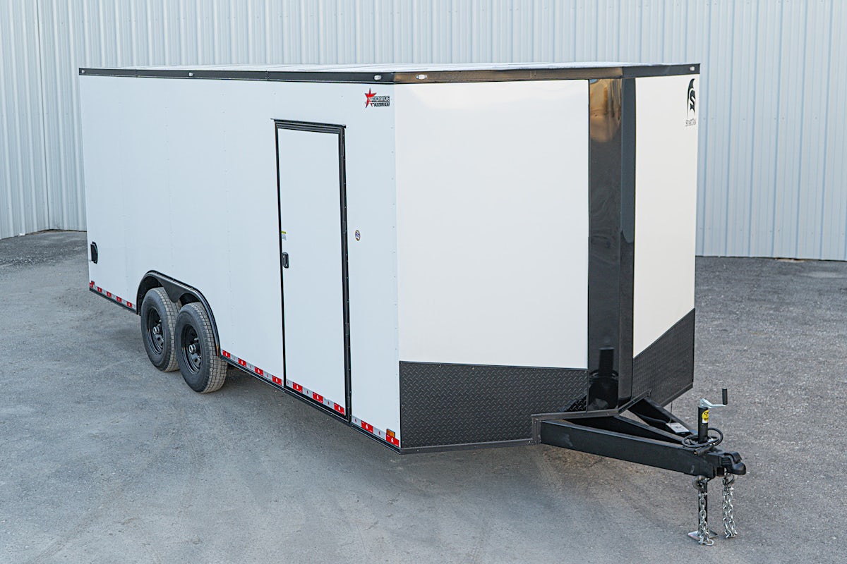 Spartan 8.5'x20' Enclosed Cargo Trailer w/ Rear Ramp Door (C2) - Stock #88760 - Image 1 of 13 Spartan 8.5'x20' Enclosed Cargo Trailer w/ Rear Ramp Door (C2) - Stock #88760 - Image 1 of 13