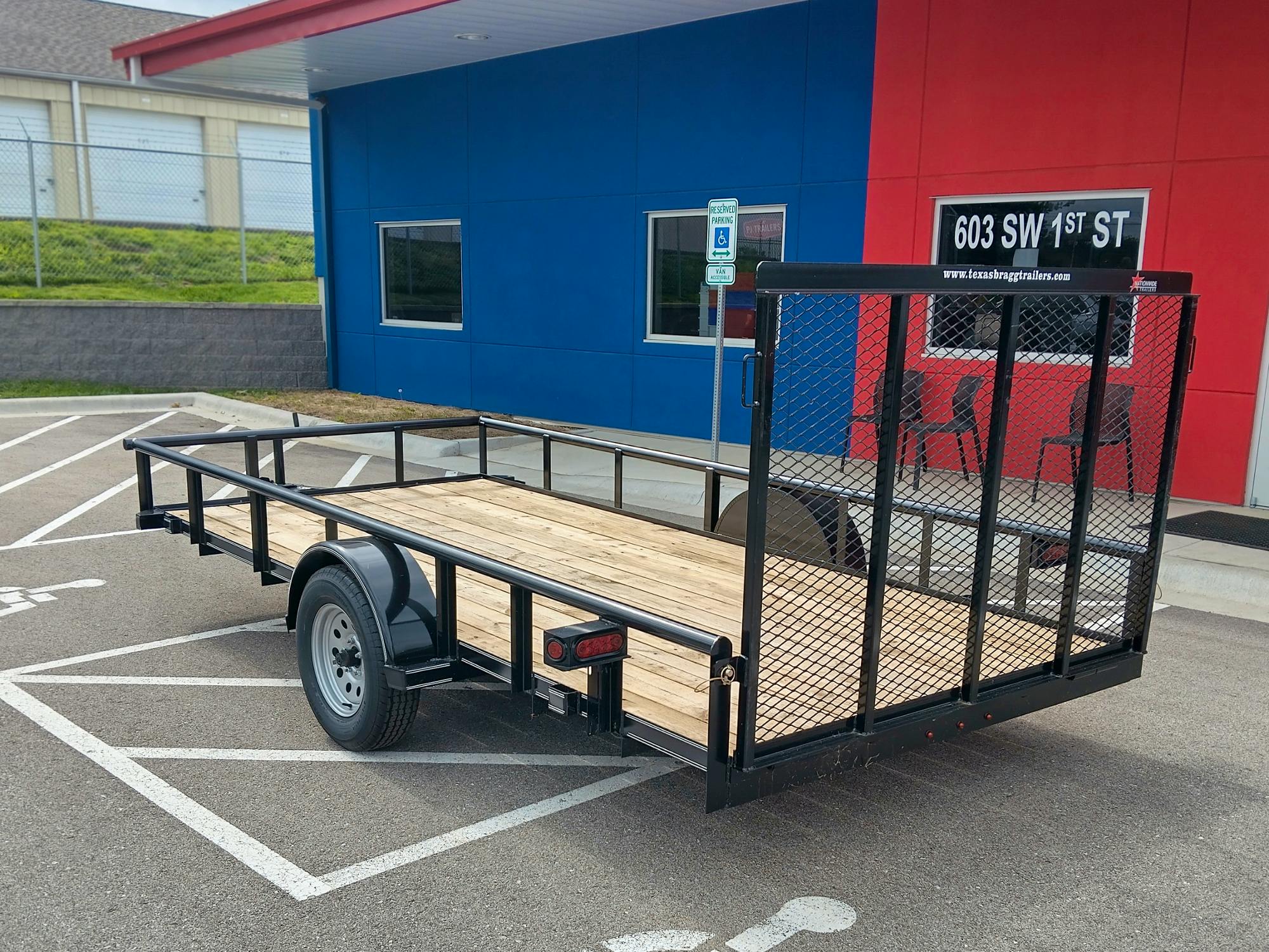 Texas Bragg 14'x77" Utility Trailer w/ 4' Gate (U1) - Stock #88768 - Image 3 of 4