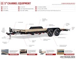 PJ Trailers 20'x83" 5" Channel Equipment Trailer (CE) Stock #88784 - Thumbnail 20
