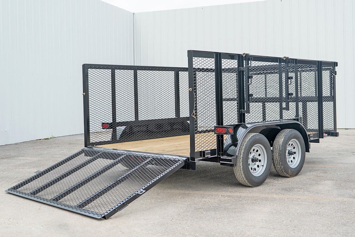 Texas Bragg 12'x83" Landscape Trailer w/ 4' Sides & 4' Gate (L2) - Stock #88792 - Image 15 of 15 Texas Bragg 12'x83" Landscape Trailer w/ 4' Sides & 4' Gate (L2) - Stock #88792 - Image 15 of 15