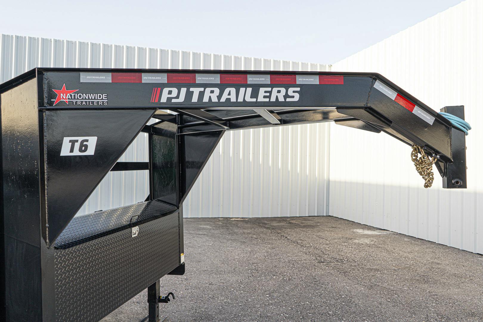 PJ Trailers 24'x82" Gooseneck 6" Channel Equipment Gravity Tilt Trailer (T6) - Stock #88807 - Image 9 of 21