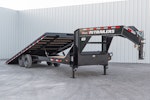 PJ Trailers 26'x102" Gooseneck Deckover Power Tilt Trailer (T8) Stock #88808 - Thumbnail 1