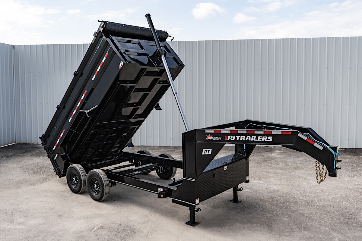 PJ Trailers 14'x83" GN Telescopic Dump Trailer w/ 4' Sides (DT) - Stock #88809 - Image 1 of 36 PJ Trailers 14'x83" GN Telescopic Dump Trailer w/ 4' Sides (DT) - Stock #88809 - Image 1 of 36