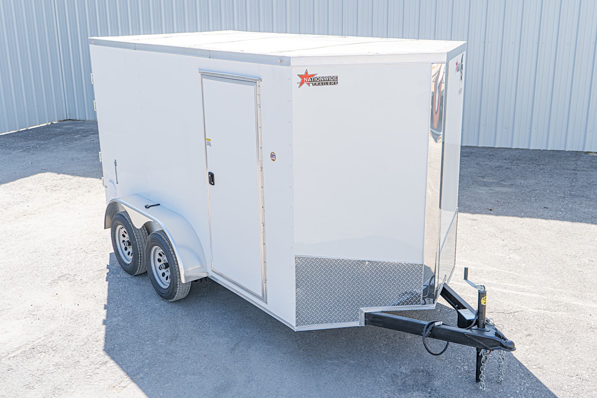 Spartan 6'x12' Enclosed Cargo Trailer w/ Rear Barn Doors (C2) - Stock #88813 - Image 1 of 9 Spartan 6'x12' Enclosed Cargo Trailer w/ Rear Barn Doors (C2) - Stock #88813 - Image 1 of 9