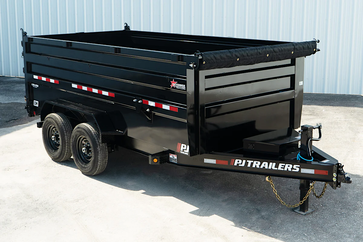 PJ Trailers 14'x83" Low Pro High Side Dump Trailer w/ 4' Sides (DM) - Stock #88818 - Image 2 of 30 PJ Trailers 14'x83" Low Pro High Side Dump Trailer w/ 4' Sides (DM) - Stock #88818 - Image 2 of 30
