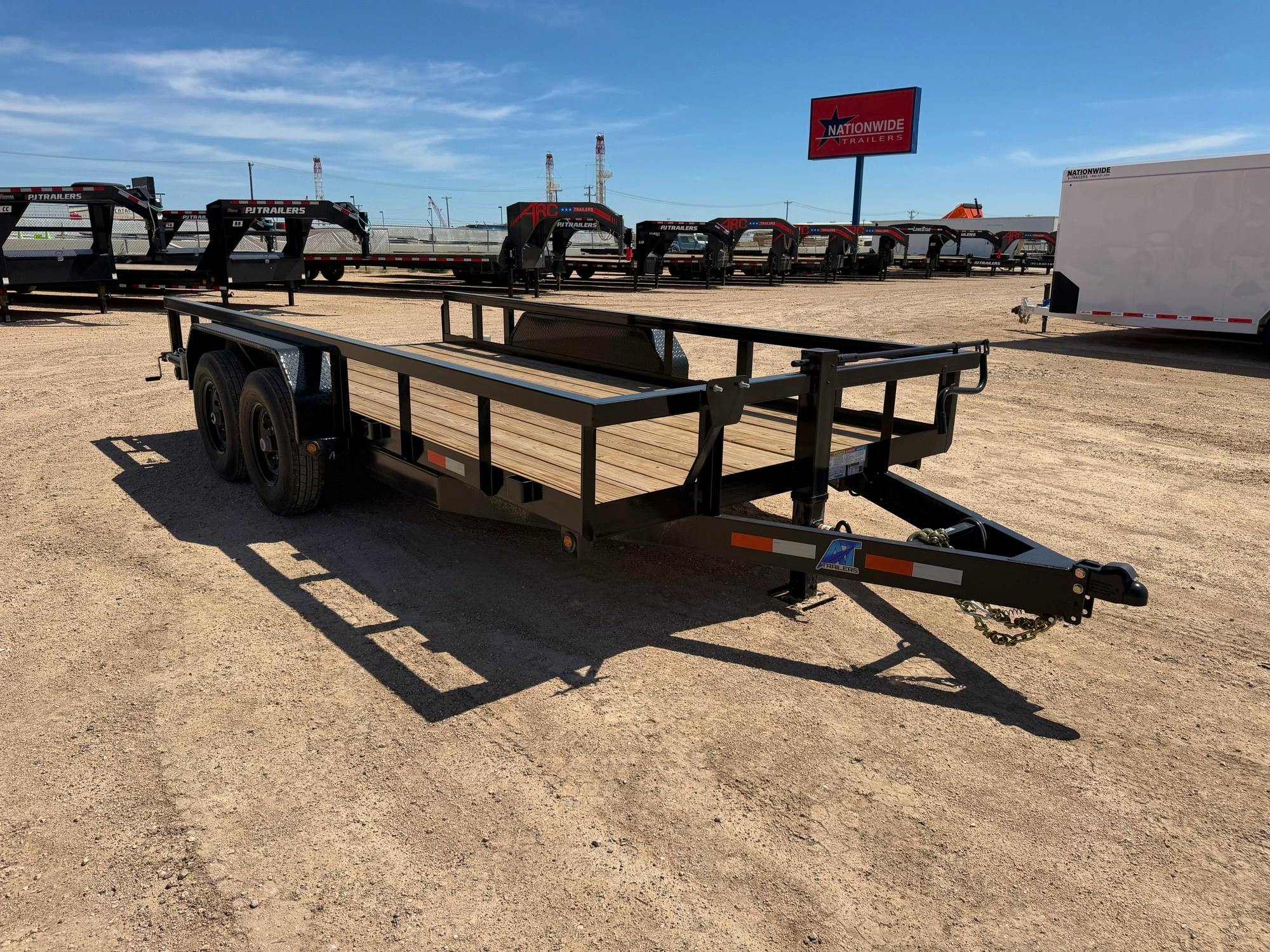 AT Trailers 16'x83" Utility Trailer w/ Slide-in Ramps - Stock #88897 - Image 1 of 8