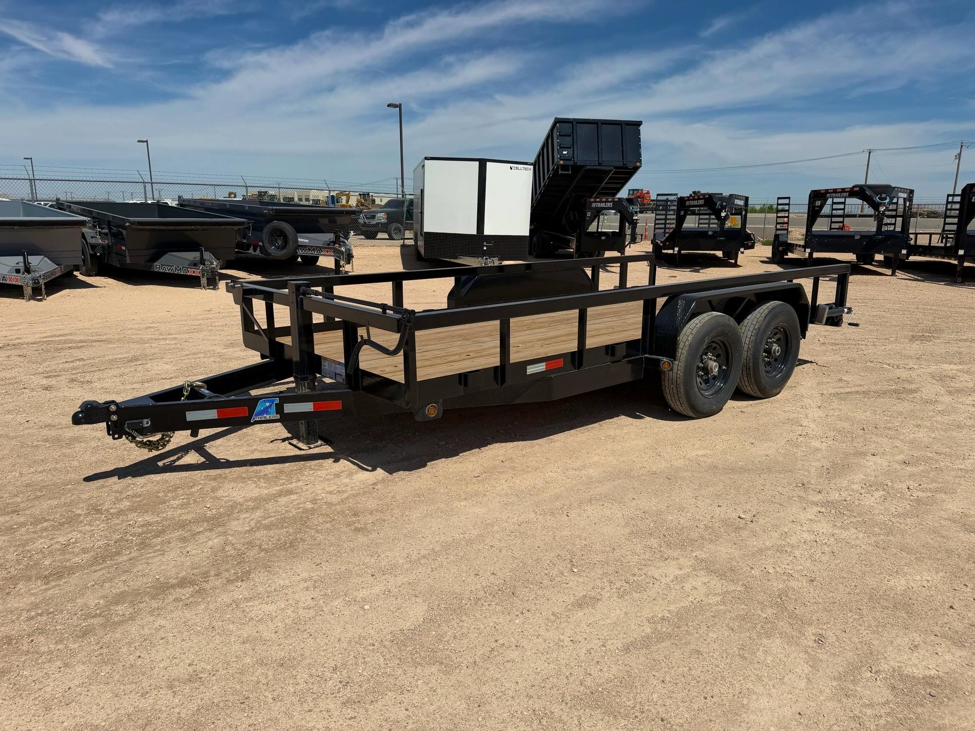 AT Trailers 16'x83" Utility Trailer w/ Slide-in Ramps - Stock #88897 - Image 8 of 8