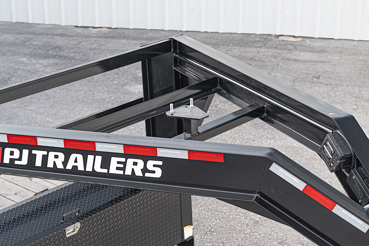 PJ Trailers 24'x82" Gooseneck 6" Channel Equipment Gravity Tilt Trailer (T6) - Stock #88975 - Image 8 of 21 PJ Trailers 24'x82" Gooseneck 6" Channel Equipment Gravity Tilt Trailer (T6) - Stock #88975 - Image 8 of 21