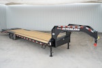 PJ Trailers 32'x102" Gooseneck Low Pro Flatbed Trailer w/ Singles (LS) Stock #89092 - Thumbnail 1