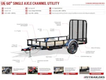 PJ Trailers 10'x60" Single Axle 4" Channel Utility Trailer (U6) Stock #89122 - Thumbnail 3