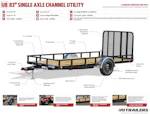PJ Trailers 14'x83" Single Axle 4" Channel Utility Trailer (U8) Stock #89125 - Thumbnail 19