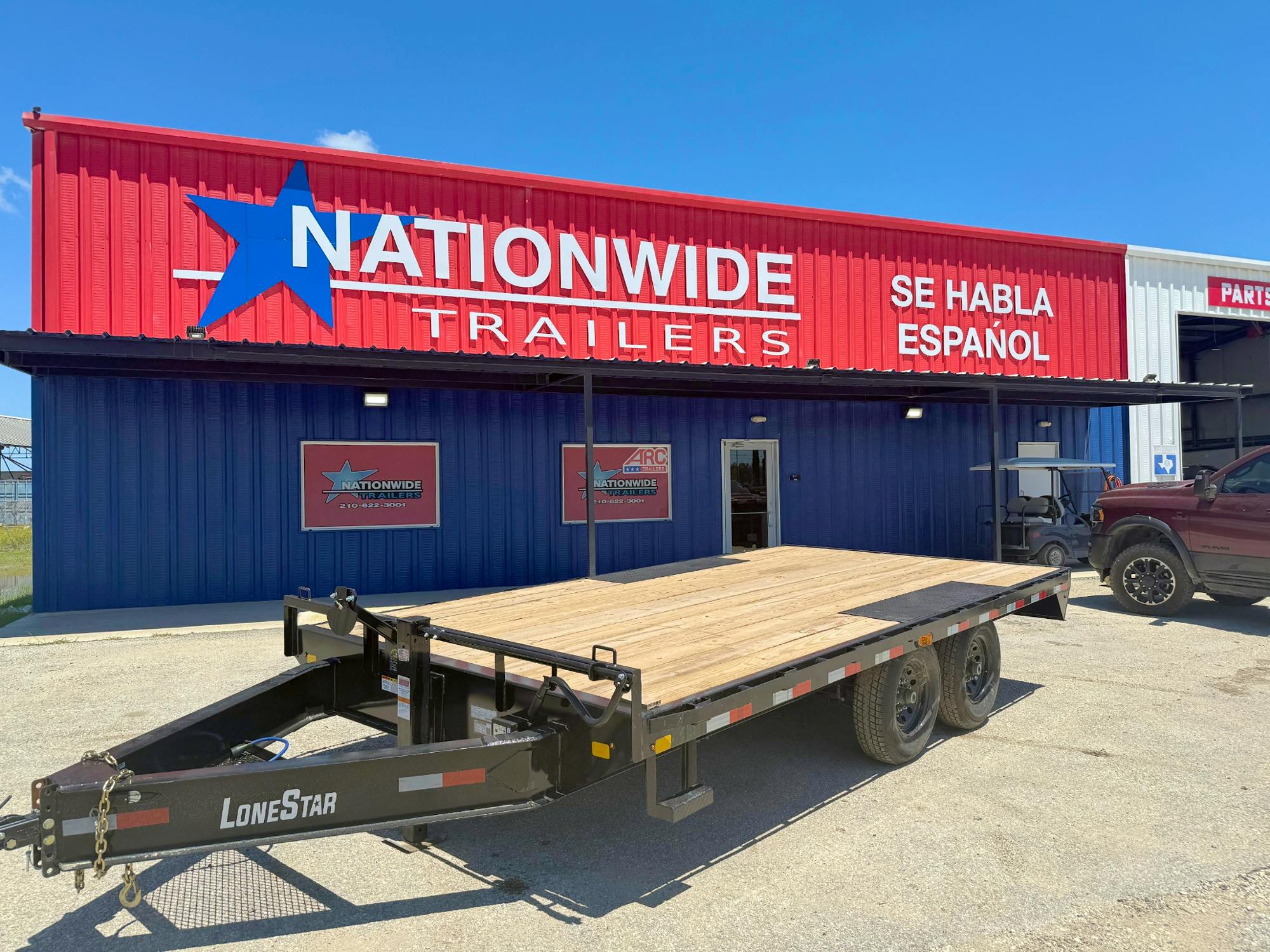 LoneStar 16'x102" 8" I-Beam Deckover Flatbed Trailer - Stock #89150 - Image 1 of 3