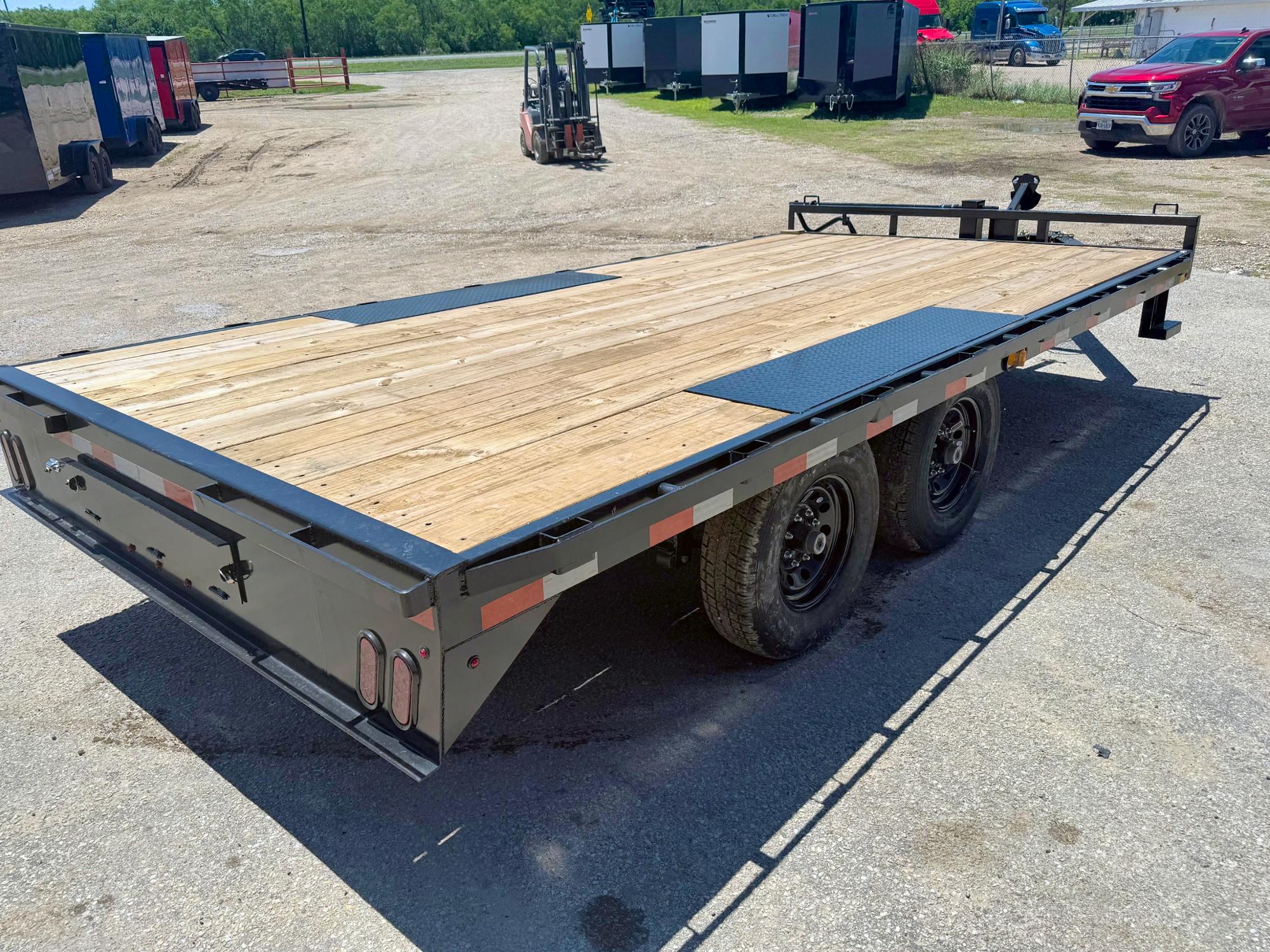 LoneStar 16'x102" 8" I-Beam Deckover Flatbed Trailer - Stock #89150 - Image 2 of 3