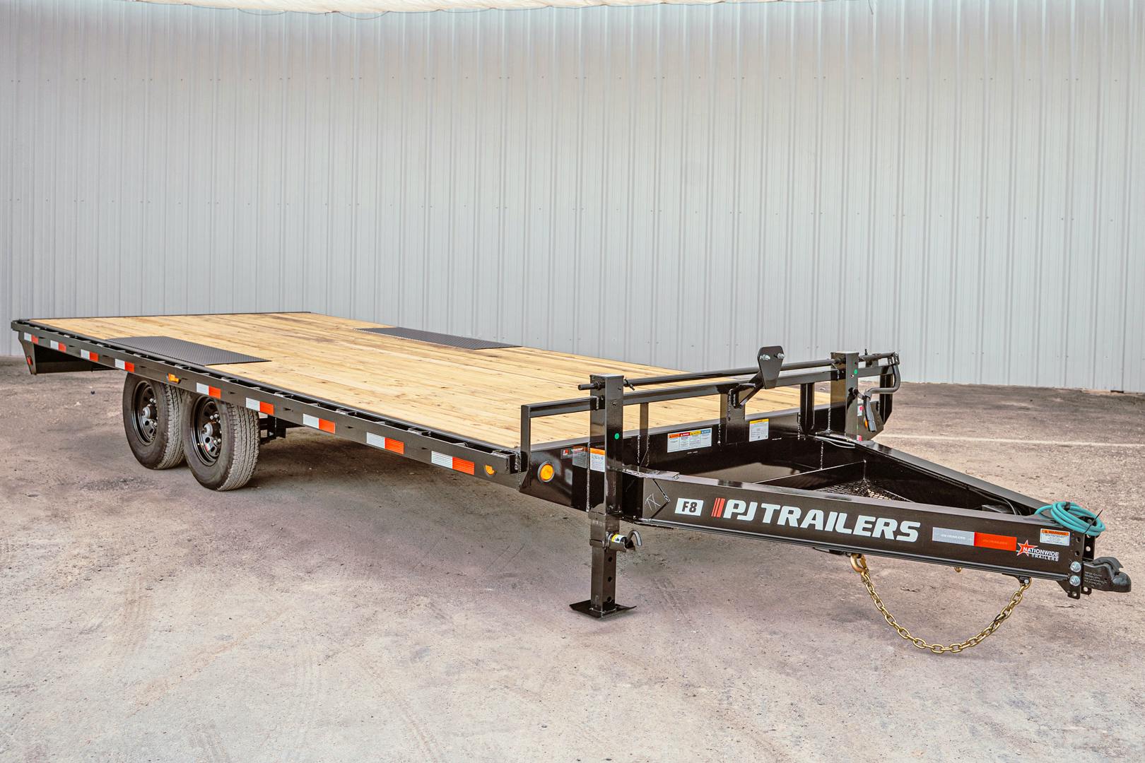 PJ Trailers 24'x102" 8" I-Beam Deckover Flatbed Trailer (F8) - Stock #89162 - Image 2 of 16