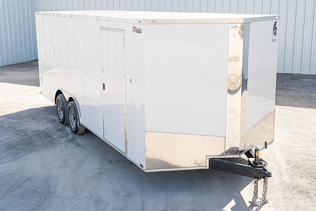 Spartan 8.5'x20' Enclosed Cargo Trailer w/ Rear Ramp Door (C2) - Stock #89172 - Image 1 of 3 Spartan 8.5'x20' Enclosed Cargo Trailer w/ Rear Ramp Door (C2) - Stock #89172 - Image 1 of 3