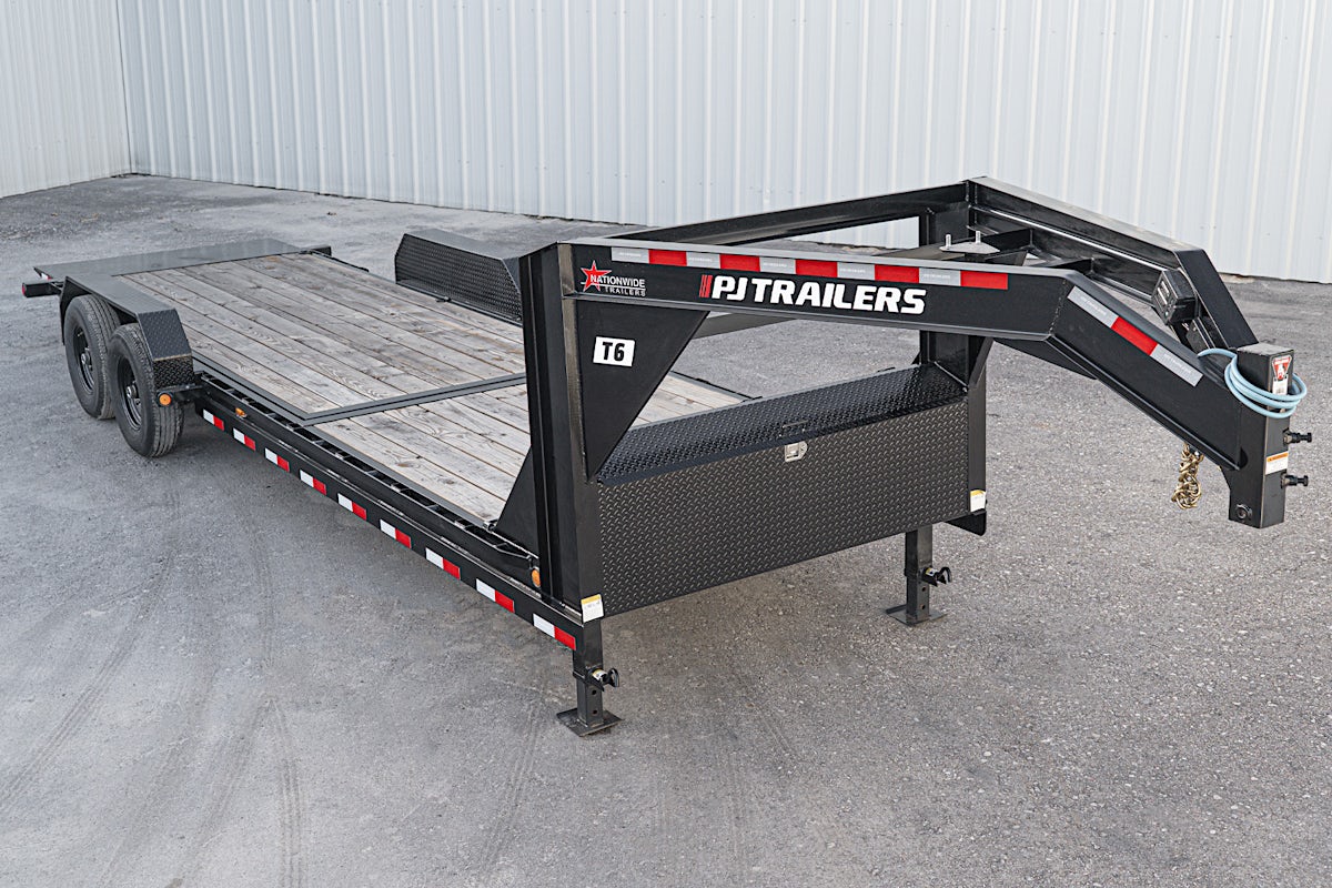 PJ Trailers 24'x82" Gooseneck 6" Channel Equipment Gravity Tilt Trailer (T6) - Stock #89242 - Image 7 of 21 PJ Trailers 24'x82" Gooseneck 6" Channel Equipment Gravity Tilt Trailer (T6) - Stock #89242 - Image 7 of 21