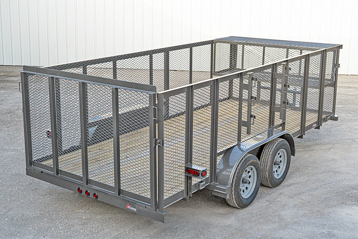 Texas Bragg 16'x83" Landscape Trailer w/ 4' Sides & 4' Gate (L2) - Stock #89273 - Image 13 of 16 Texas Bragg 16'x83" Landscape Trailer w/ 4' Sides & 4' Gate (L2) - Stock #89273 - Image 13 of 16