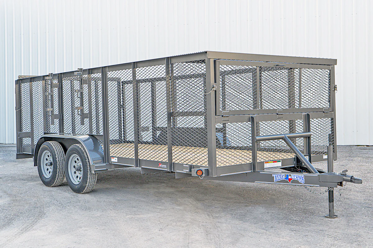 Texas Bragg 16'x83" Landscape Trailer w/ 4' Sides & 4' Gate (L2) - Stock #89273 - Image 2 of 16 Texas Bragg 16'x83" Landscape Trailer w/ 4' Sides & 4' Gate (L2) - Stock #89273 - Image 2 of 16
