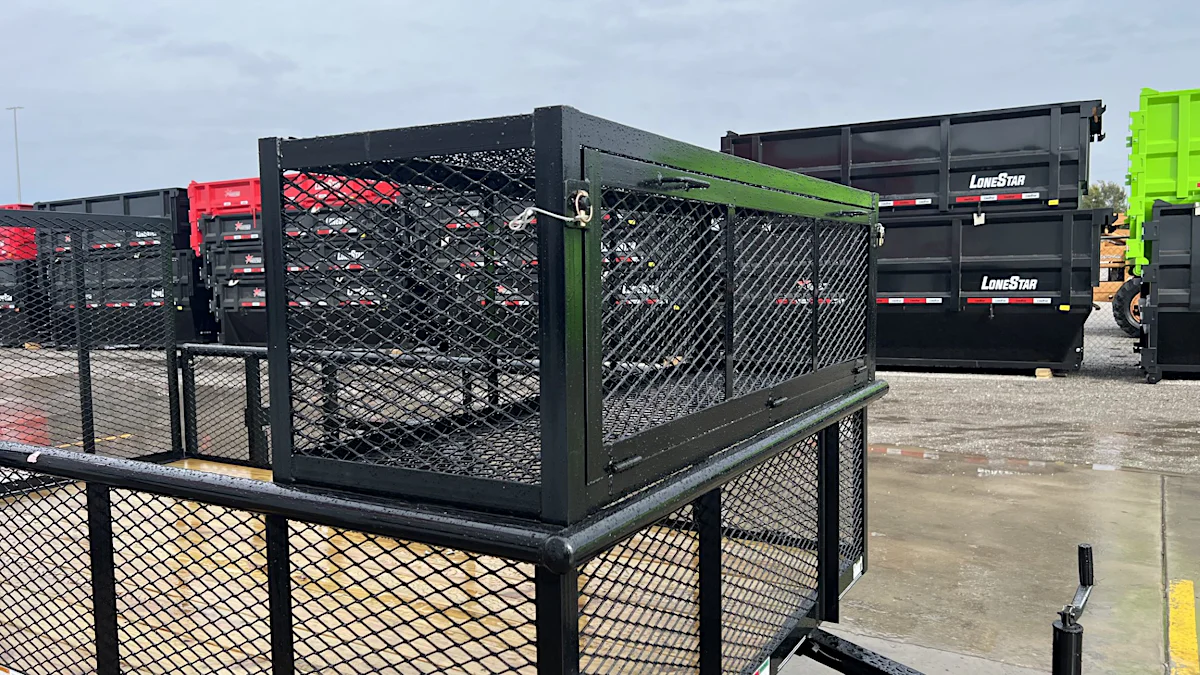 Texas Bragg 12'x77" Landscape Trailer w/ 2' Sides & 4' Gate (L1) - Stock #89275 - Image 5 of 7 Texas Bragg 12'x77" Landscape Trailer w/ 2' Sides & 4' Gate (L1) - Stock #89275 - Image 5 of 7