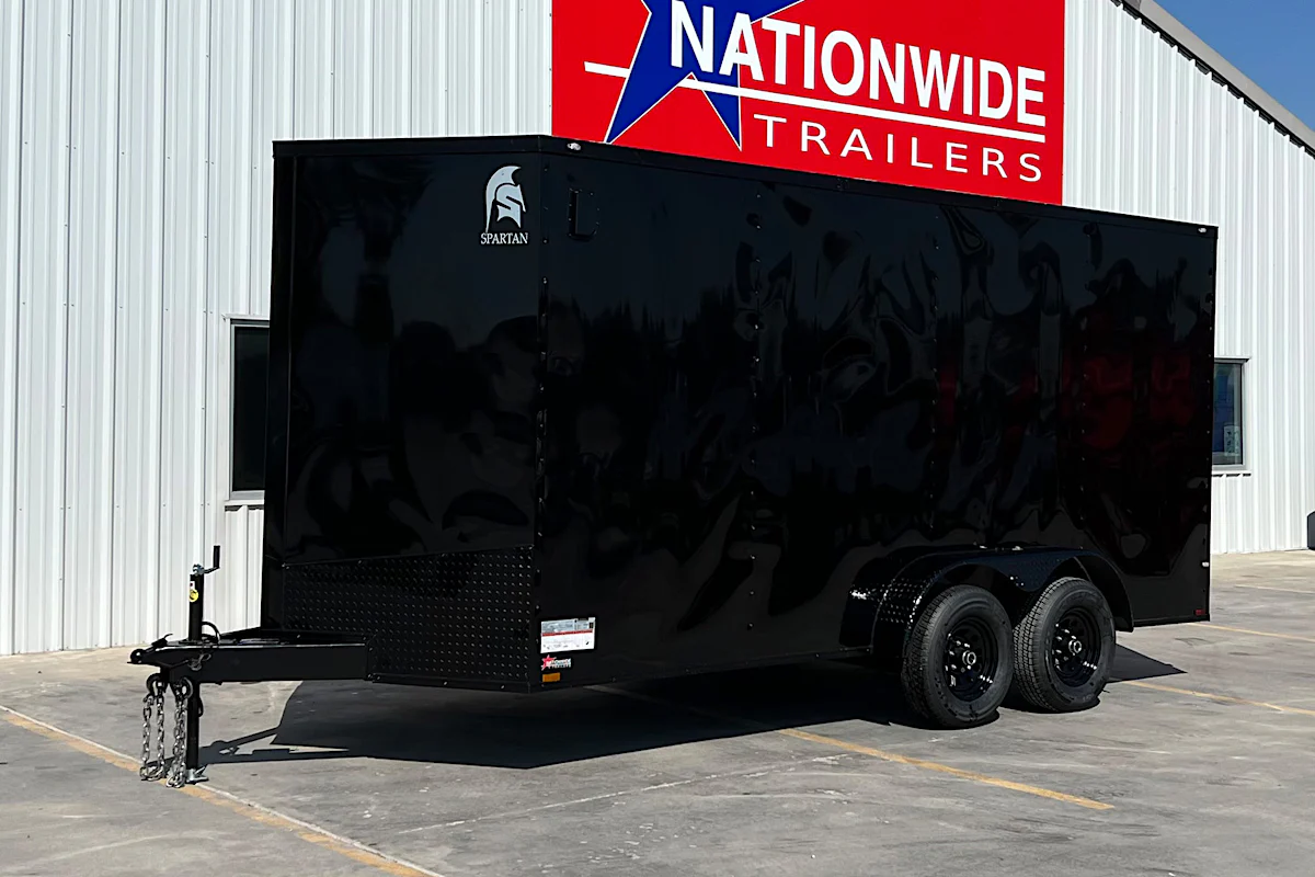 Spartan 7'x14' Enclosed Cargo Trailer w/ Rear Ramp Door (C2) - Stock #89329 - Image 1 of 6 Spartan 7'x14' Enclosed Cargo Trailer w/ Rear Ramp Door (C2) - Stock #89329 - Image 1 of 6