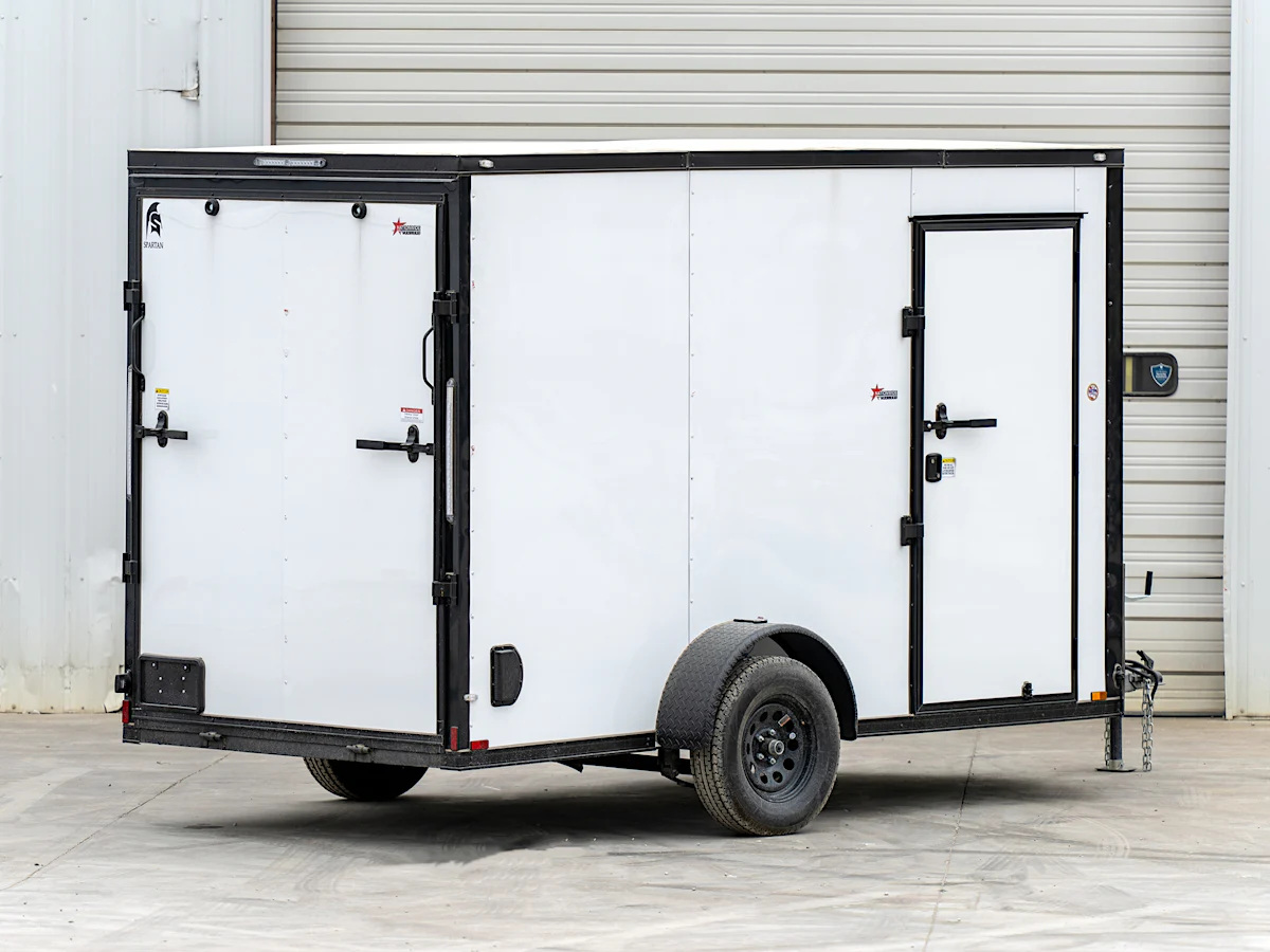 Spartan 6'x12' Enclosed Cargo Trailer w/ Rear Ramp Door (C1) - Stock #89335 - Image 4 of 4 Spartan 6'x12' Enclosed Cargo Trailer w/ Rear Ramp Door (C1) - Stock #89335 - Image 4 of 4