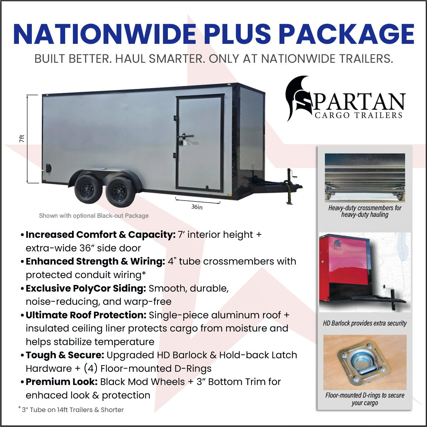 Spartan 6'x12' Enclosed Cargo Trailer w/ Rear Ramp Door (C2) - Stock #89361 - Image 2 of 9