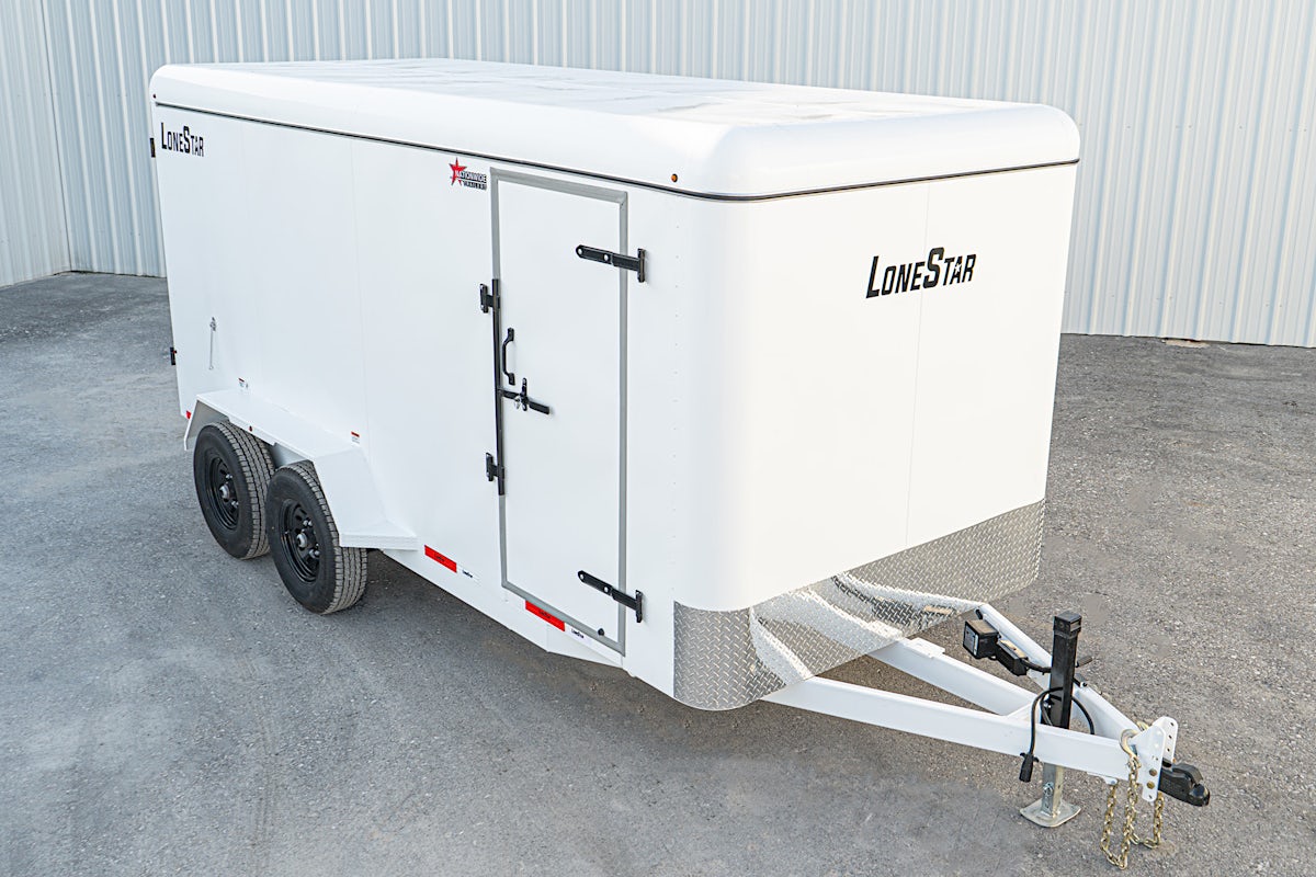 LoneStar 6.5'x16' 14k Steel Enclosed Cargo Trailer w/ Rear Barn Doors (C2) - Stock #89383 - Image 1 of 1 LoneStar 6.5'x16' 14k Steel Enclosed Cargo Trailer w/ Rear Barn Doors (C2) - Stock #89383 - Image 1 of 1