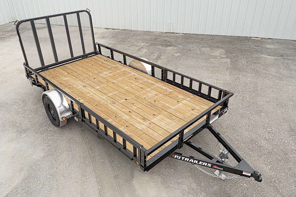 PJ Trailers 14'x83" Single Axle 4" Channel Utility Trailer (U8) - Stock #89398 - Image 7 of 19 PJ Trailers 14'x83" Single Axle 4" Channel Utility Trailer (U8) - Stock #89398 - Image 7 of 19