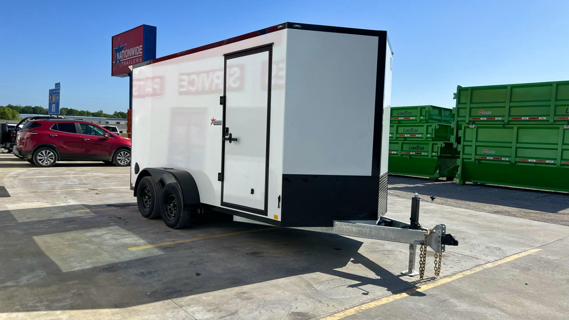 CellTech 7'x14' All-Steel Enclosed Cargo Trailer w/ Rear Ramp Door (C2) - Stock #89400 - Image 2 of 10