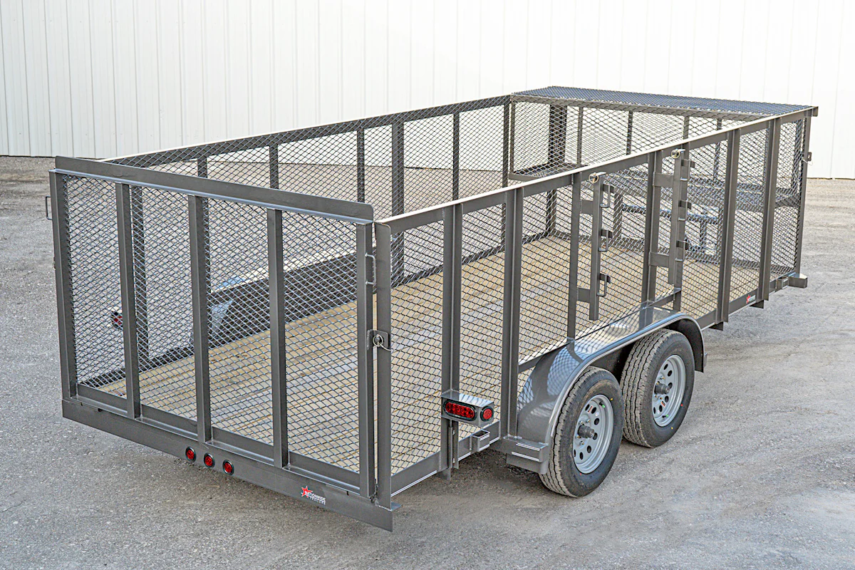 Texas Bragg 16'x83" Landscape Trailer w/ 4' Sides & 4' Gate (L2) - Stock #89405 - Image 13 of 16 Texas Bragg 16'x83" Landscape Trailer w/ 4' Sides & 4' Gate (L2) - Stock #89405 - Image 13 of 16