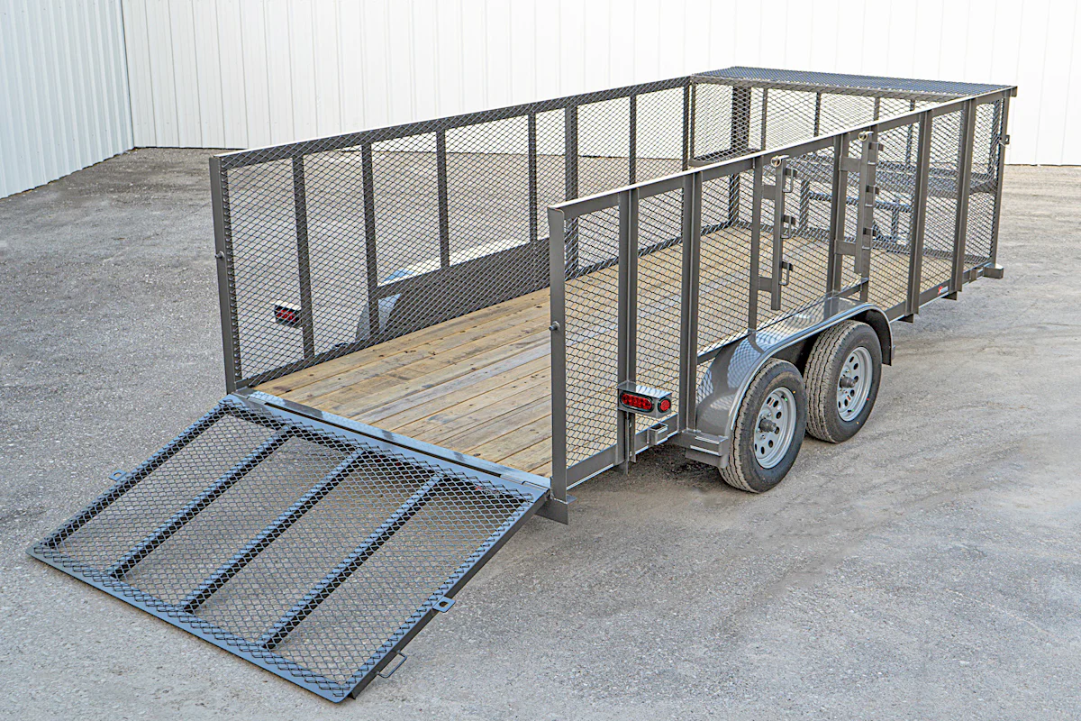 Texas Bragg 16'x83" Landscape Trailer w/ 4' Sides & 4' Gate (L2) - Stock #89405 - Image 14 of 16 Texas Bragg 16'x83" Landscape Trailer w/ 4' Sides & 4' Gate (L2) - Stock #89405 - Image 14 of 16