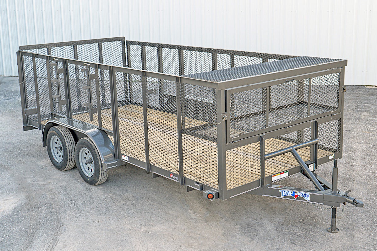 Texas Bragg 16'x83" Landscape Trailer w/ 4' Sides & 4' Gate (L2) - Stock #89405 - Image 1 of 1 Texas Bragg 16'x83" Landscape Trailer w/ 4' Sides & 4' Gate (L2) - Stock #89405 - Image 1 of 1