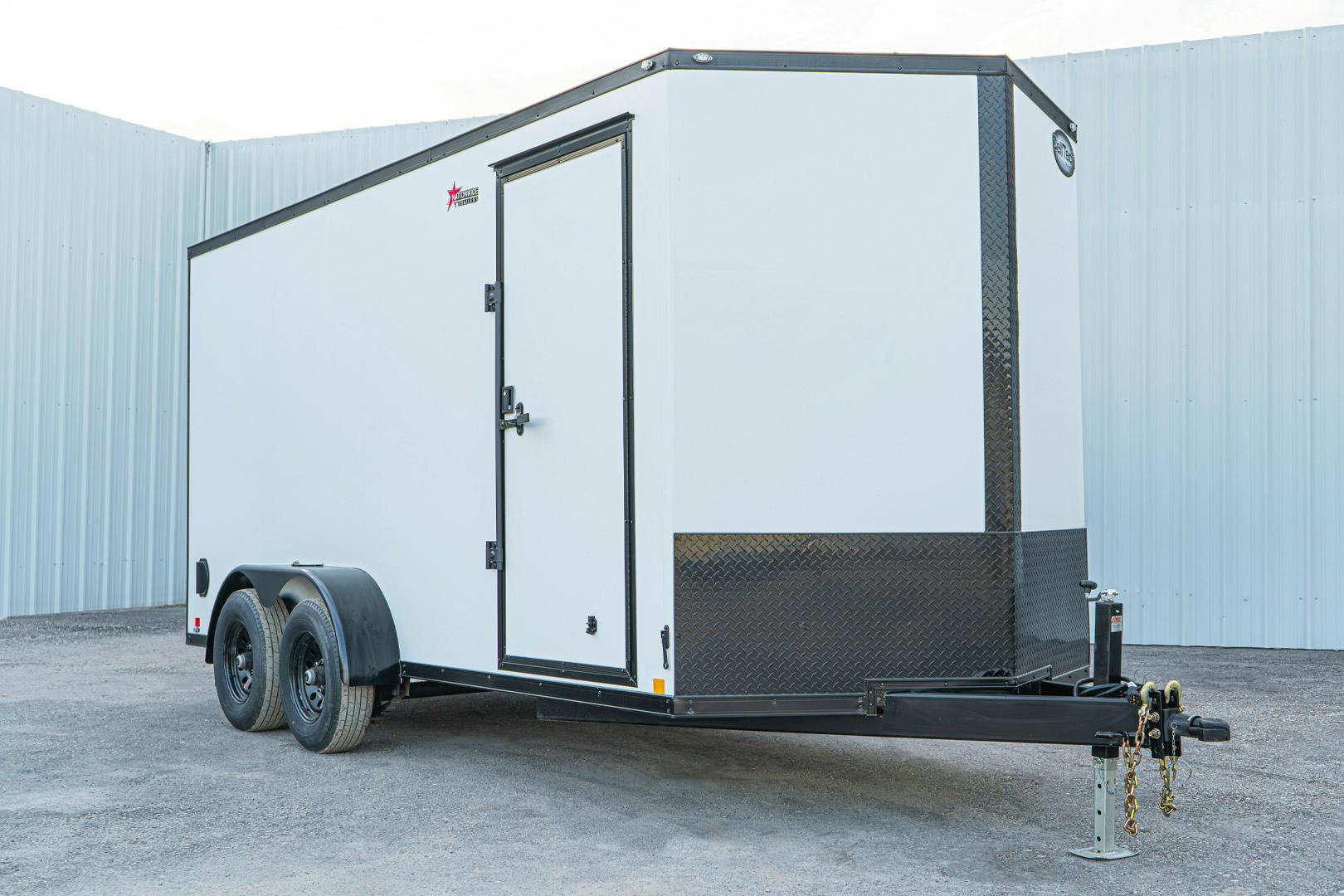 CellTech 7'x16' All-Steel Enclosed Cargo Trailer w/ Rear Ramp Door (C2) - Stock #89416 - Image 2 of 14