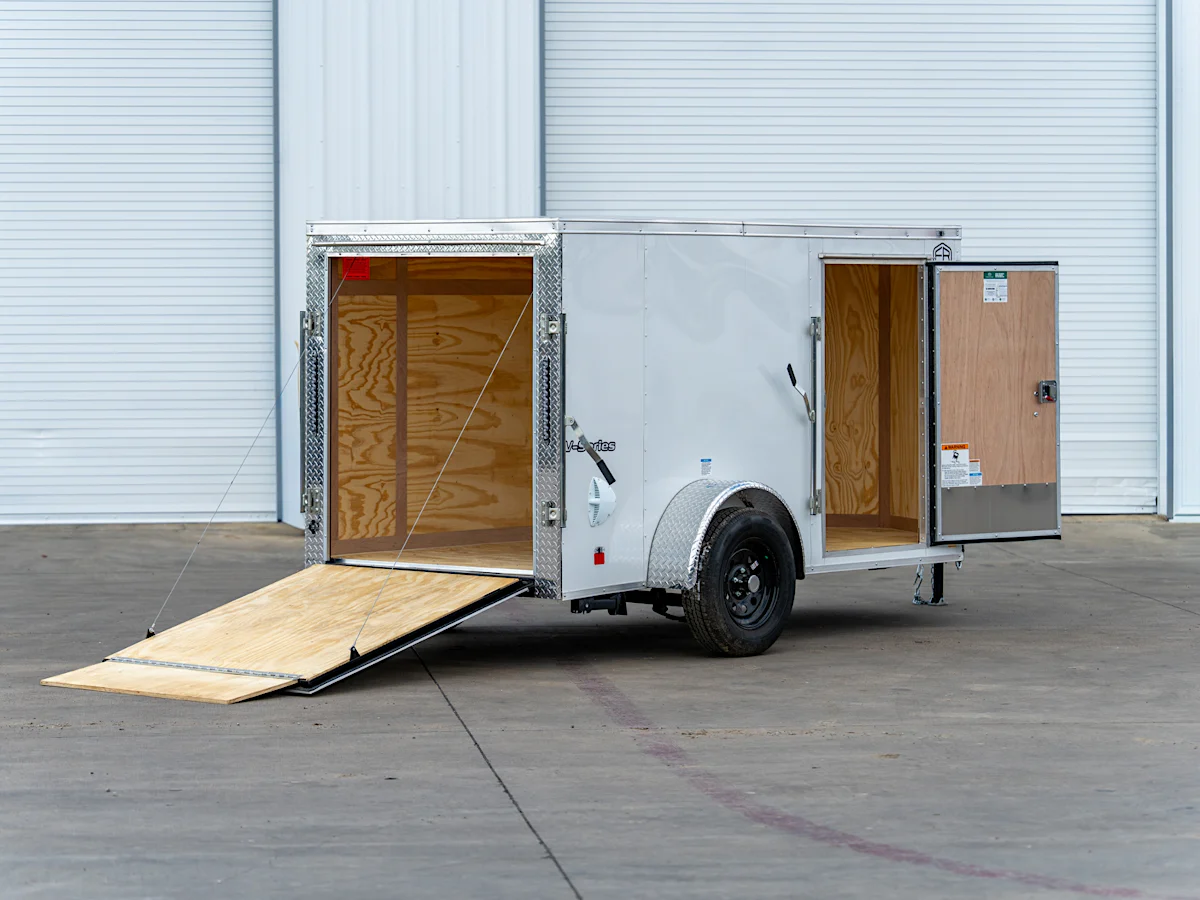 Continental Cargo 5'x10' Enclosed Cargo Trailer w/ Rear Ramp Door (C1) - Stock #89437 - Image 3 of 4 Continental Cargo 5'x10' Enclosed Cargo Trailer w/ Rear Ramp Door (C1) - Stock #89437 - Image 3 of 4