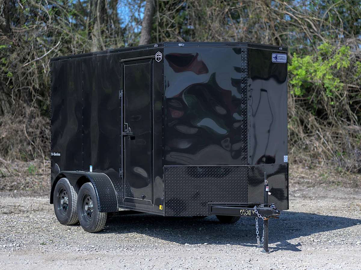 Continental Cargo 6'x12' Enclosed Cargo Trailer w/ Rear Ramp Door (V-Series) - Stock #89439 - Image 1 of 1 Continental Cargo 6'x12' Enclosed Cargo Trailer w/ Rear Ramp Door (V-Series) - Stock #89439 - Image 1 of 1
