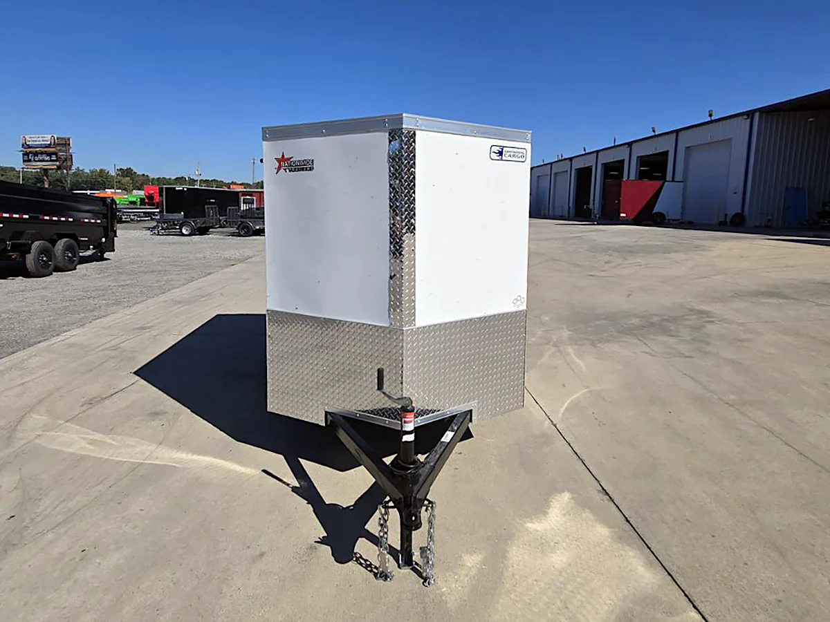 Continental Cargo 5'x8' Enclosed Cargo Trailer w/ Rear Ramp Doors (V-Series) - Stock #89440 - Image 4 of 6 Continental Cargo 5'x8' Enclosed Cargo Trailer w/ Rear Ramp Doors (V-Series) - Stock #89440 - Image 4 of 6