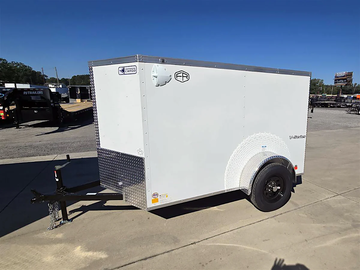 Continental Cargo 5'x8' Enclosed Cargo Trailer w/ Rear Ramp Doors (V-Series) - Stock #89444 - Image 3 of 6 Continental Cargo 5'x8' Enclosed Cargo Trailer w/ Rear Ramp Doors (V-Series) - Stock #89444 - Image 3 of 6