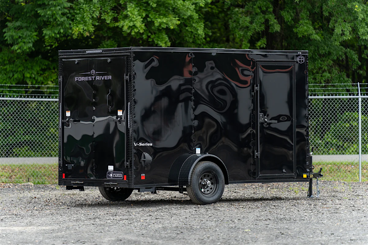Continental Cargo 6'x12' Enclosed Cargo Trailer w/ Rear Ramp Door (V-Series) - Stock #89447 - Image 2 of 4 Continental Cargo 6'x12' Enclosed Cargo Trailer w/ Rear Ramp Door (V-Series) - Stock #89447 - Image 2 of 4
