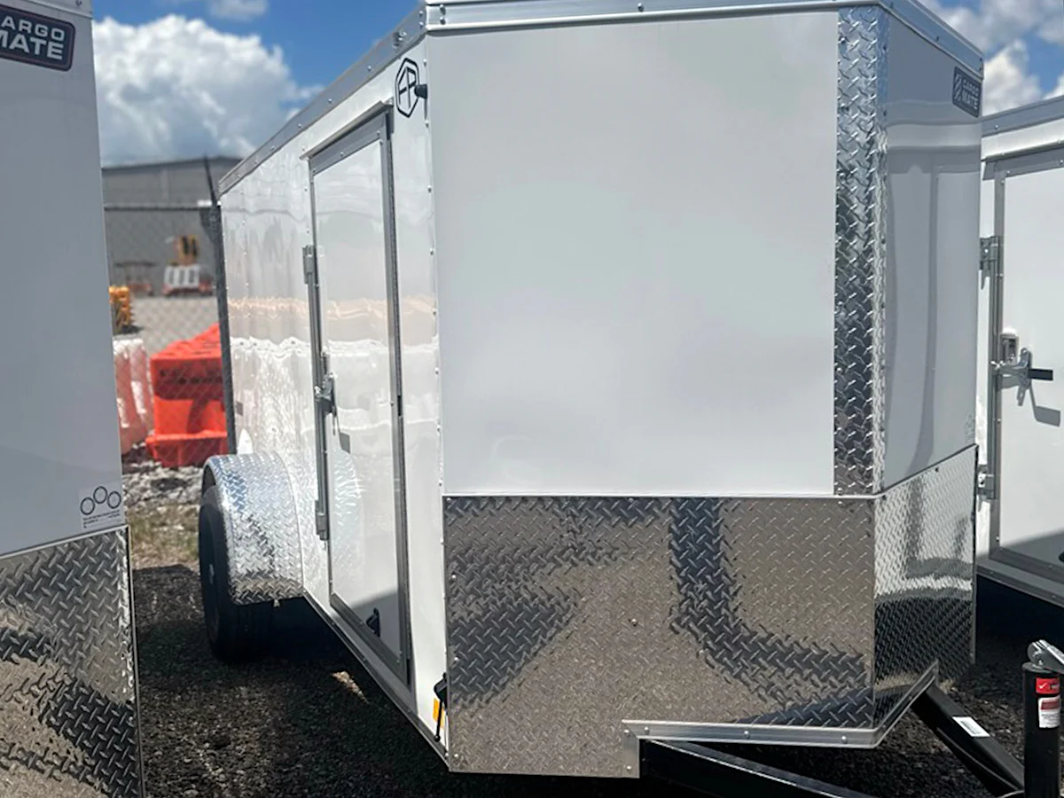 Cargo Mate 5'x10' Enclosed Cargo Trailer w/ Rear Ramp Door (C1) - Stock #89449 - Image 1 of 3 Cargo Mate 5'x10' Enclosed Cargo Trailer w/ Rear Ramp Door (C1) - Stock #89449 - Image 1 of 3