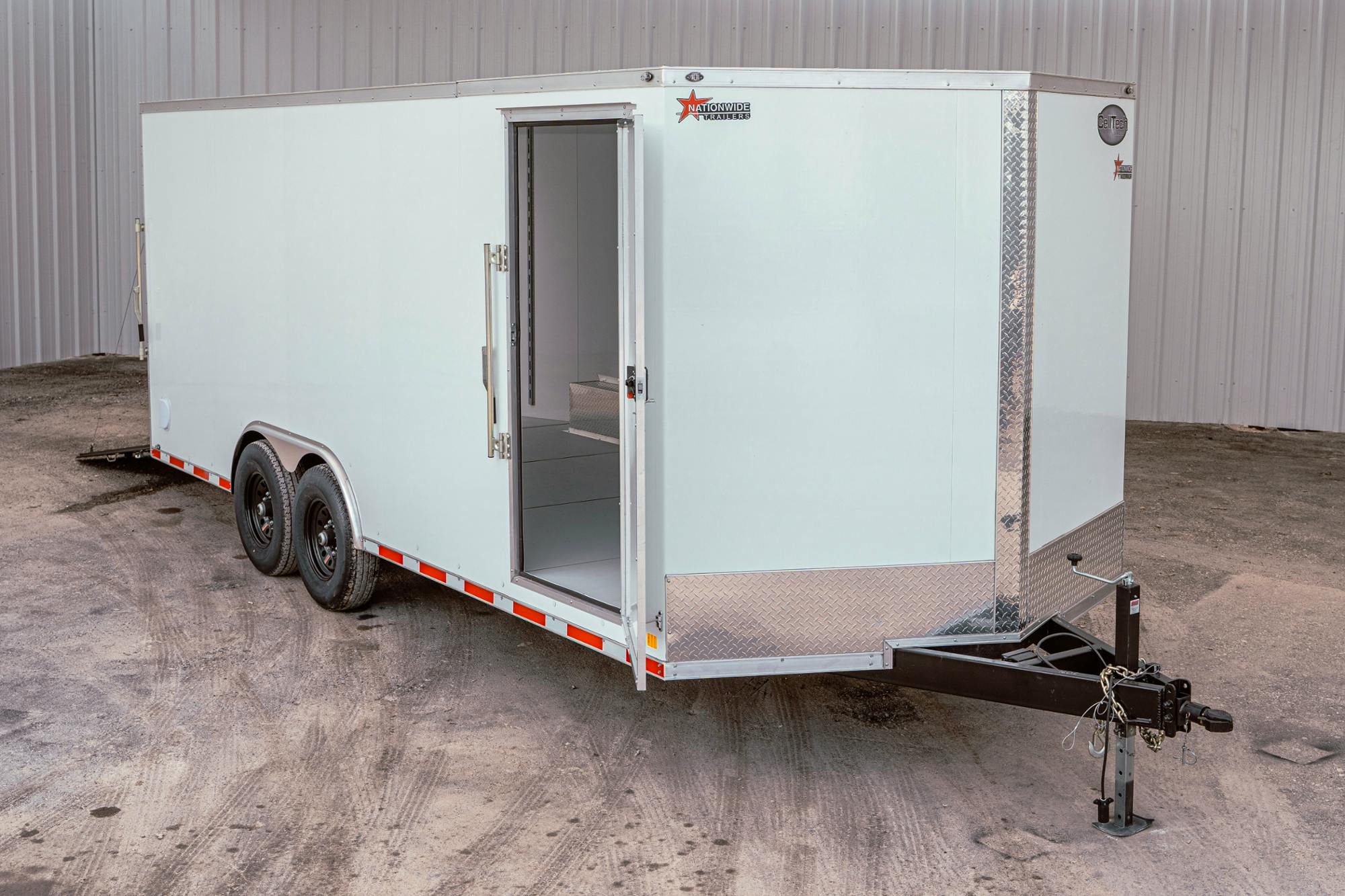 CellTech 8.5'x20' All-Steel Enclosed Cargo Trailer w/ Rear Ramp Door (C2) - Stock #89537 - Image 2 of 35