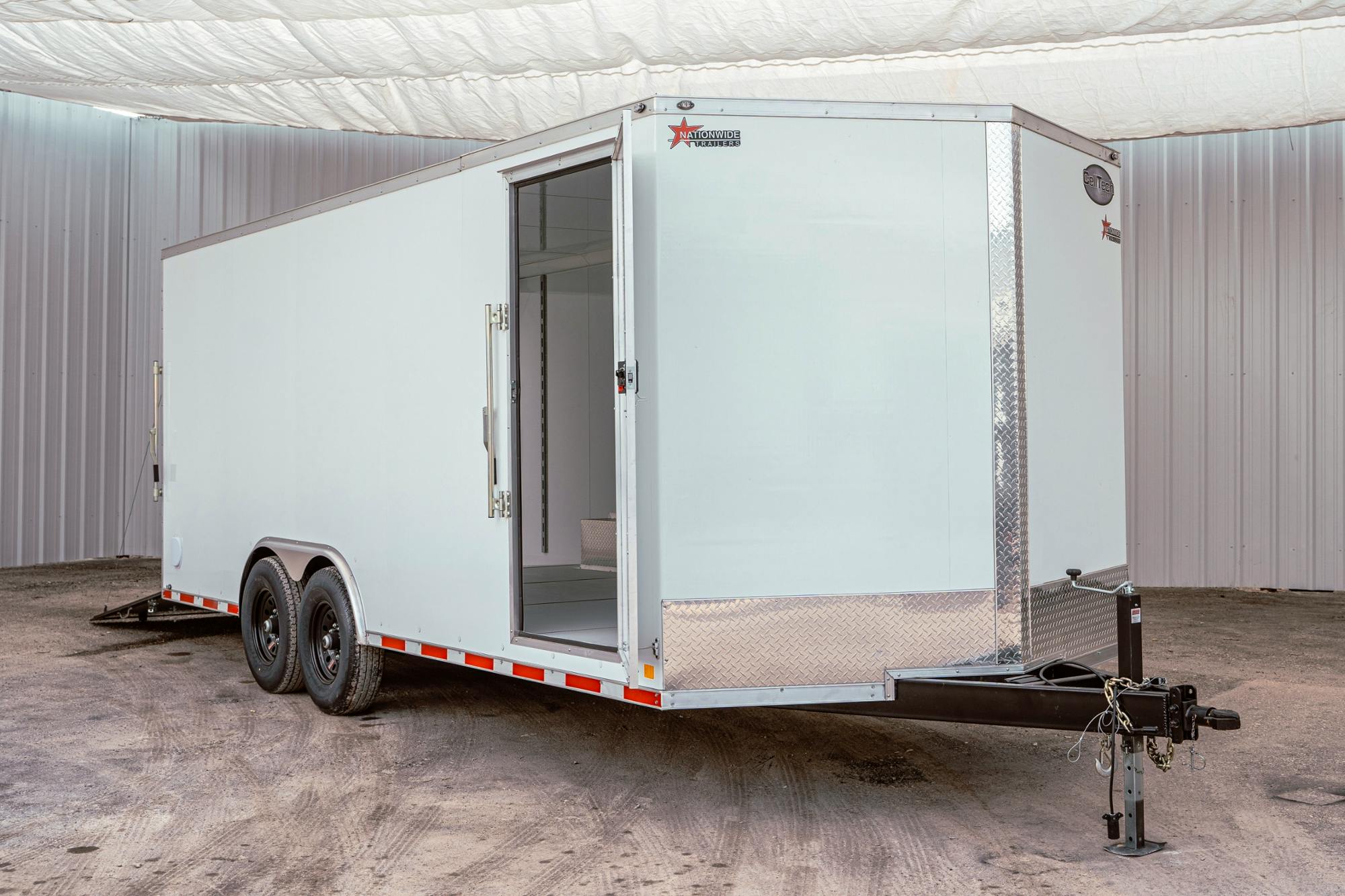 CellTech 8.5'x20' All-Steel Enclosed Cargo Trailer w/ Rear Ramp Door (C2) - Stock #89537 - Image 4 of 35