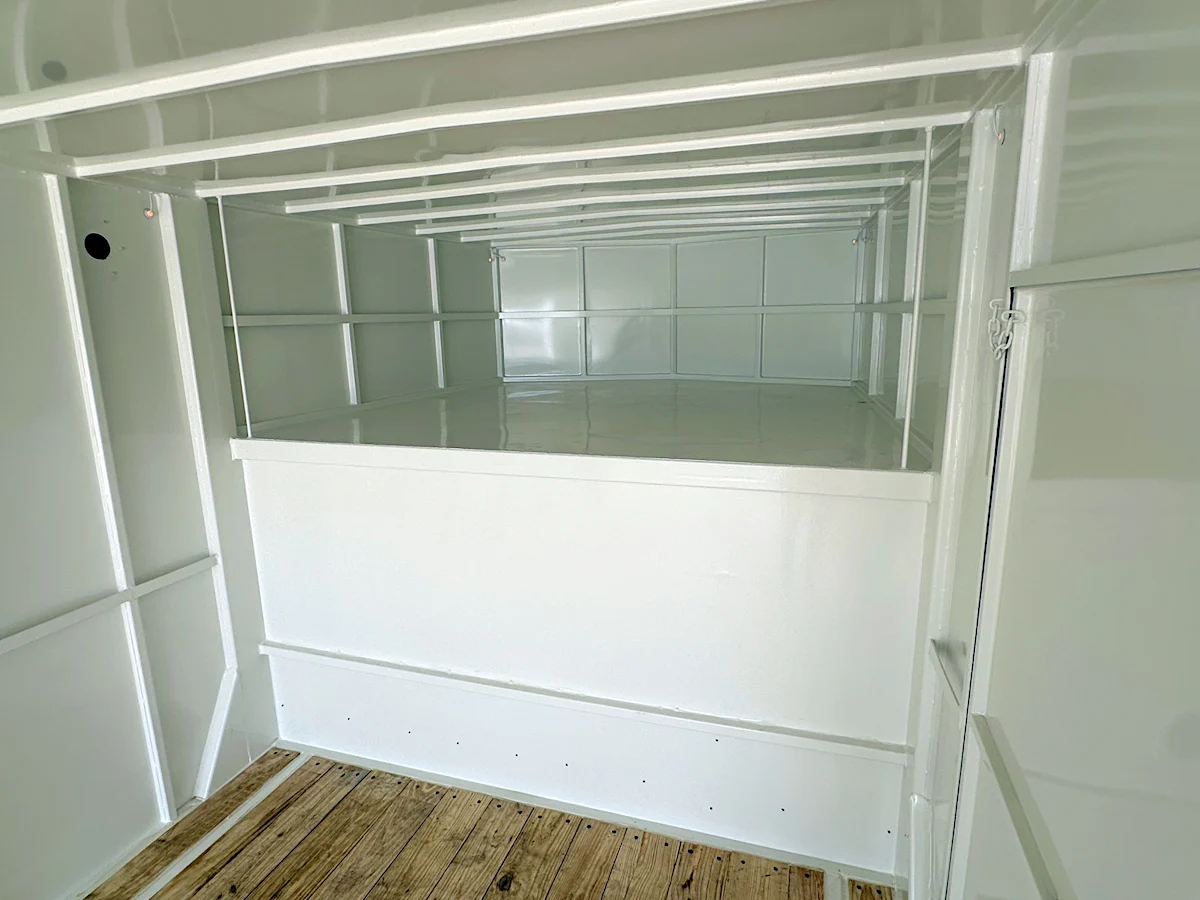 Delco 8'x24' Gooseneck Steel Cargo Trailer w/ Rear Barn Doors - Stock #89556 - Image 9 of 13 Delco 8'x24' Gooseneck Steel Cargo Trailer w/ Rear Barn Doors - Stock #89556 - Image 9 of 13