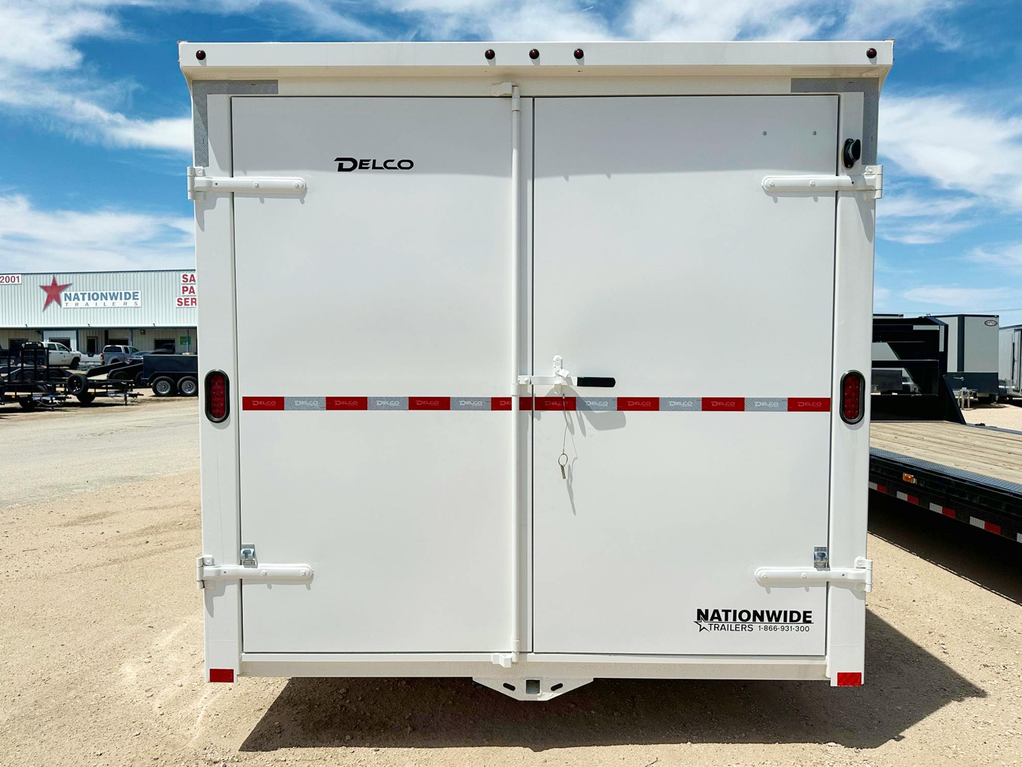 Delco 8'x24' Gooseneck Steel Cargo Trailer w/ Rear Barn Doors