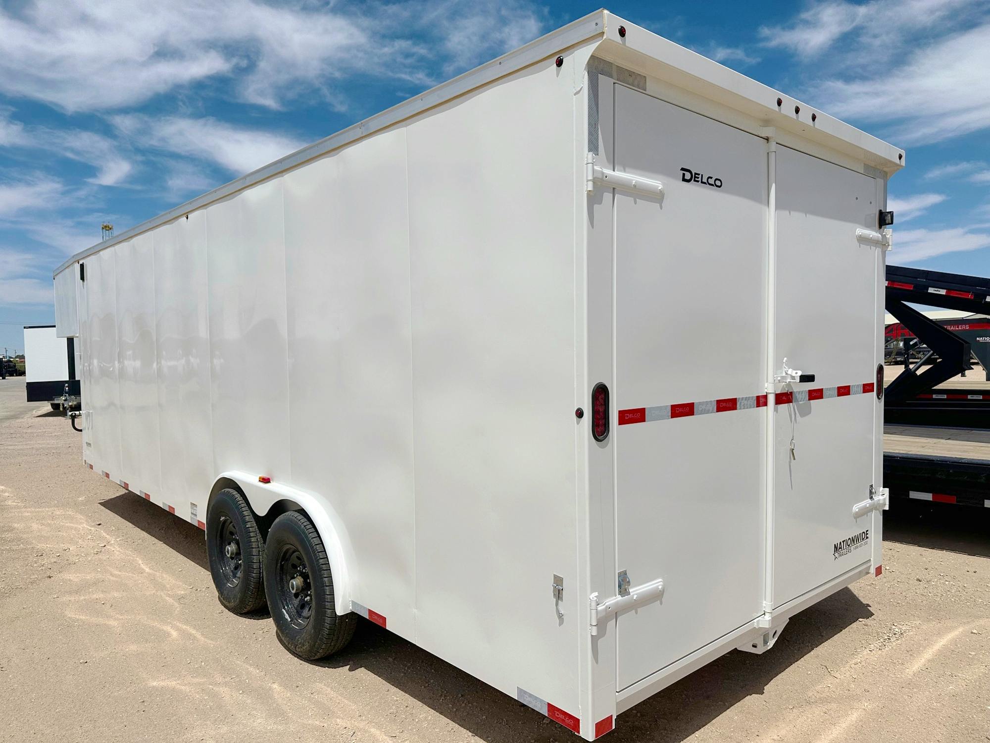 Delco 8'x24' Gooseneck Steel Cargo Trailer w/ Rear Barn Doors